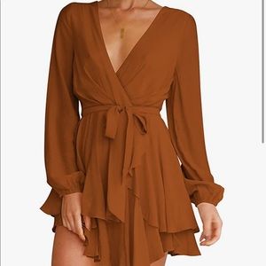 Ruffle Mini Swing Skater Dress